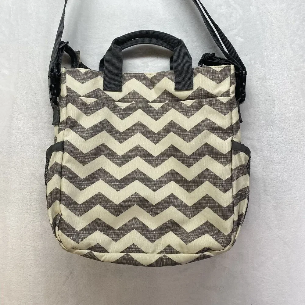 Skip Hop Duo Signature Carry All‎ Diaper Bag - Grey/White Chevron
